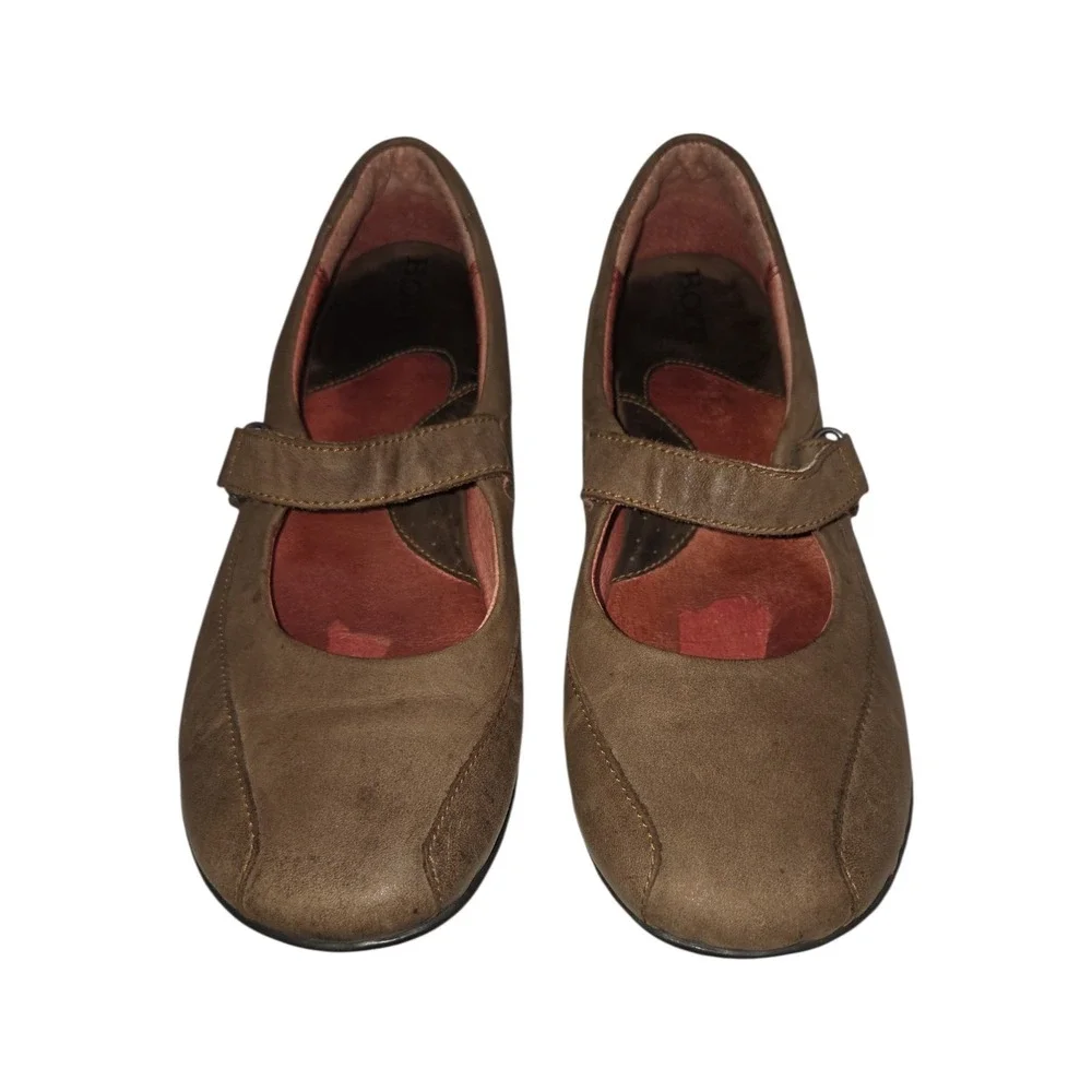 Born Flats Women 8.5 Brown W62145 Mary Jane Hook Loop Leather Comfort Shoes